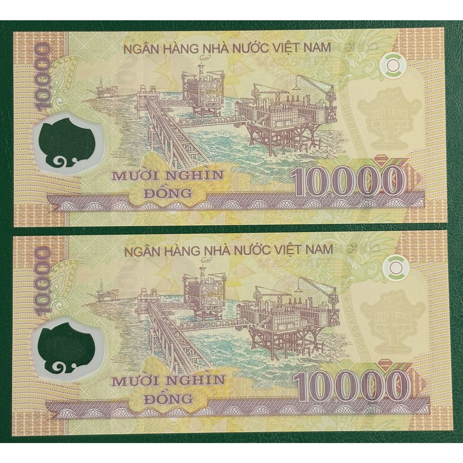 2 x VIETNAM 10000 Dong UNC Consecutive Polymer Banknotes VND 10,000 10K 20,000