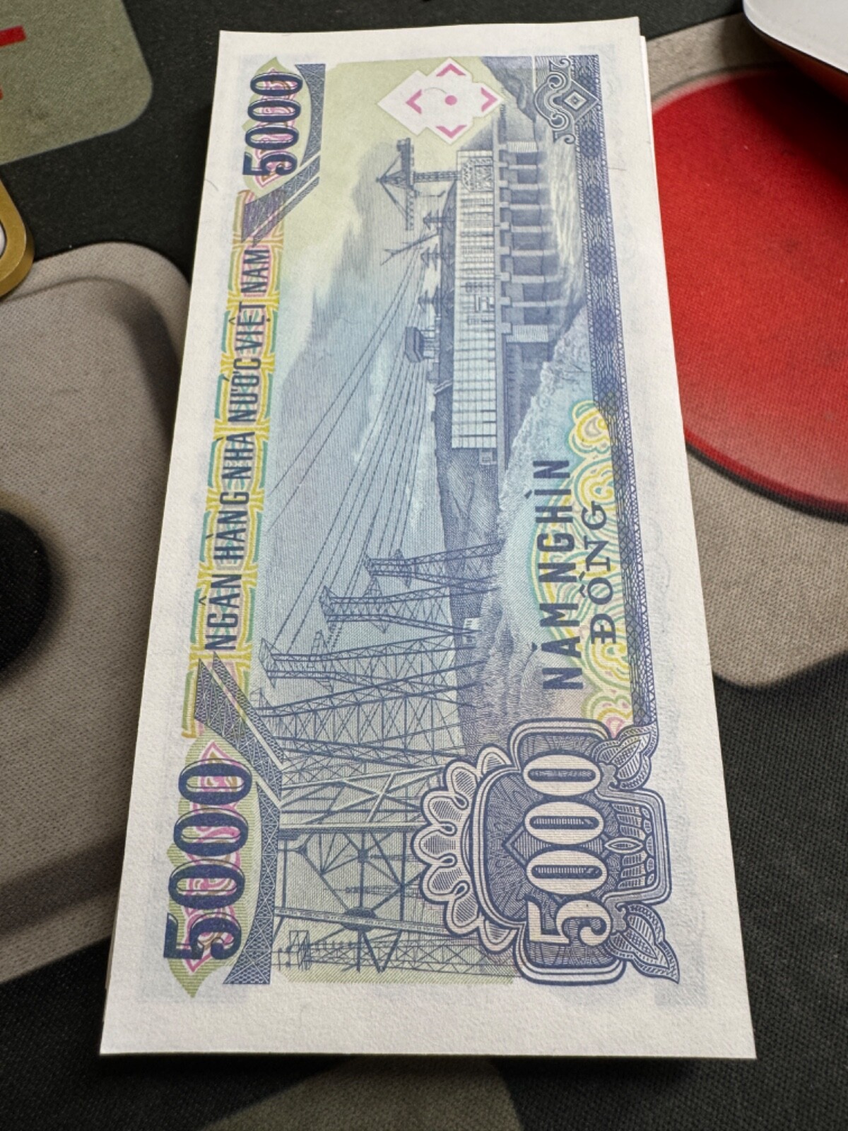 Vietnam 5000 Dong Banknote 1991, CIRCULATED Currency, World Paper Money P-108