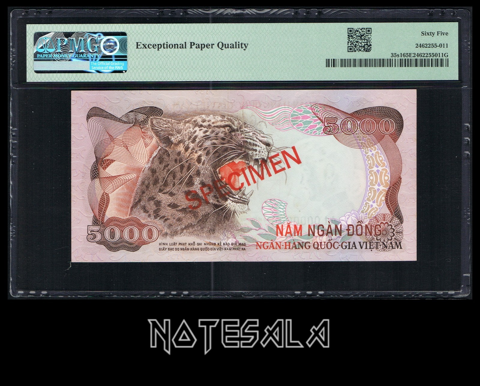 VIETNAM SOUTH 5000 5,000 DONG ND(1975) P-35s1 “SPECIMEN” PMG 65 GEM UNC *SCARCE*