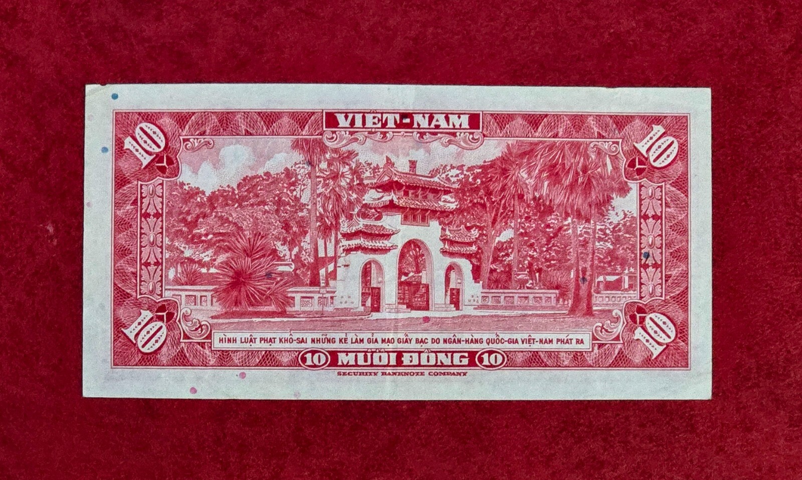 SOUTH VIETNAM , 1962 10 DONG BANKNOTE PICK#5, PREFIX 31-A , SERIAL # 742314