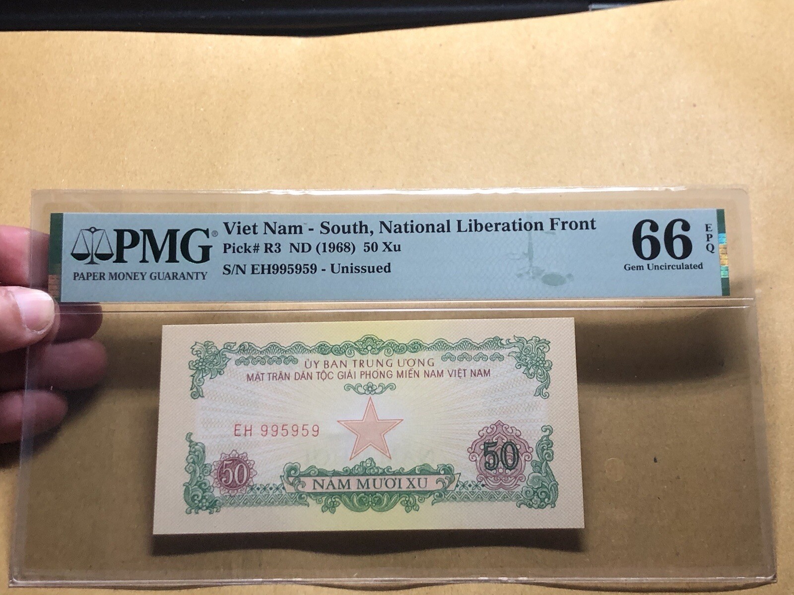Binary Serie Number EH 995959 50 xu 1968 PMG 66 EPQ Vintage Rare_LDP Shop.