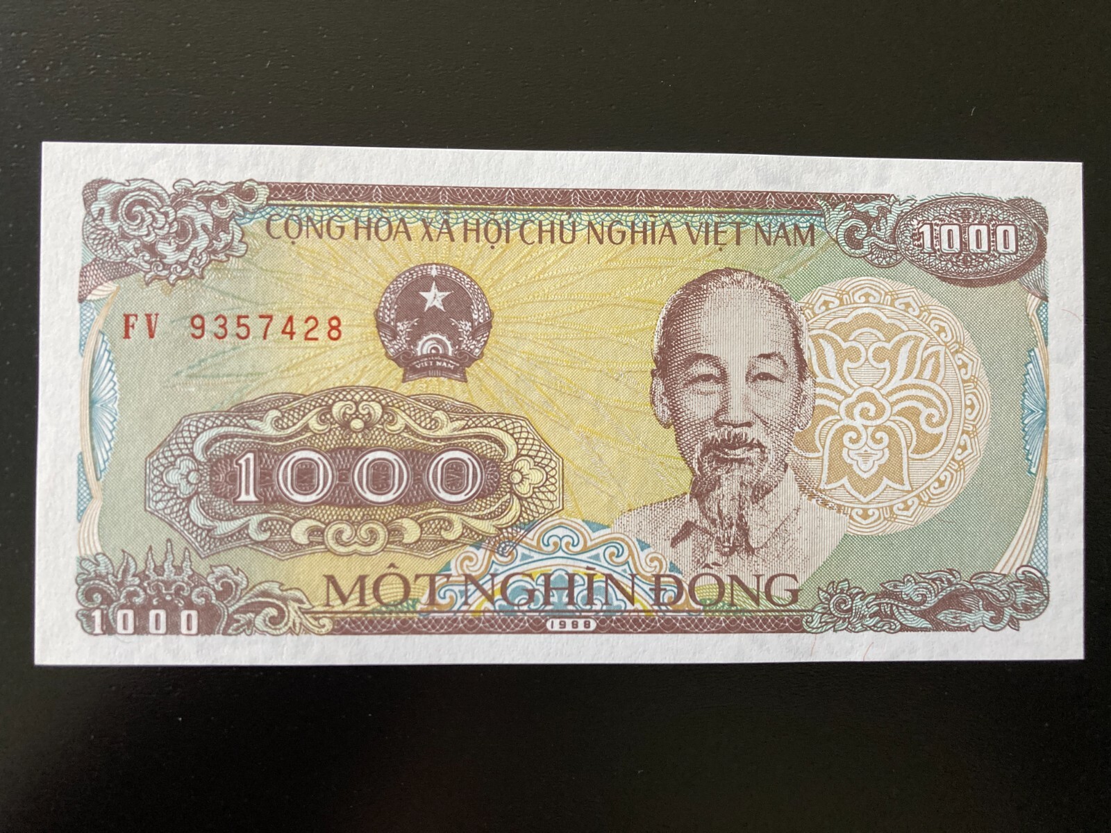Banknote Vietnam 1000 Dong, 1988, Pick 106a Uncirculated