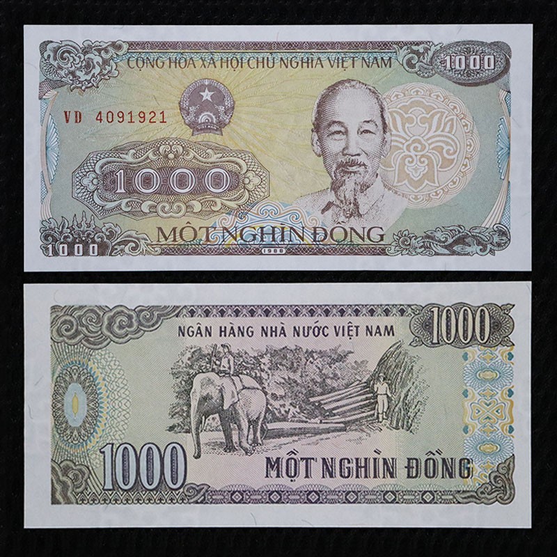 100pcs Vietnam 1000 Dong Banknote 1988 World Paper Money UNC Free Shipping