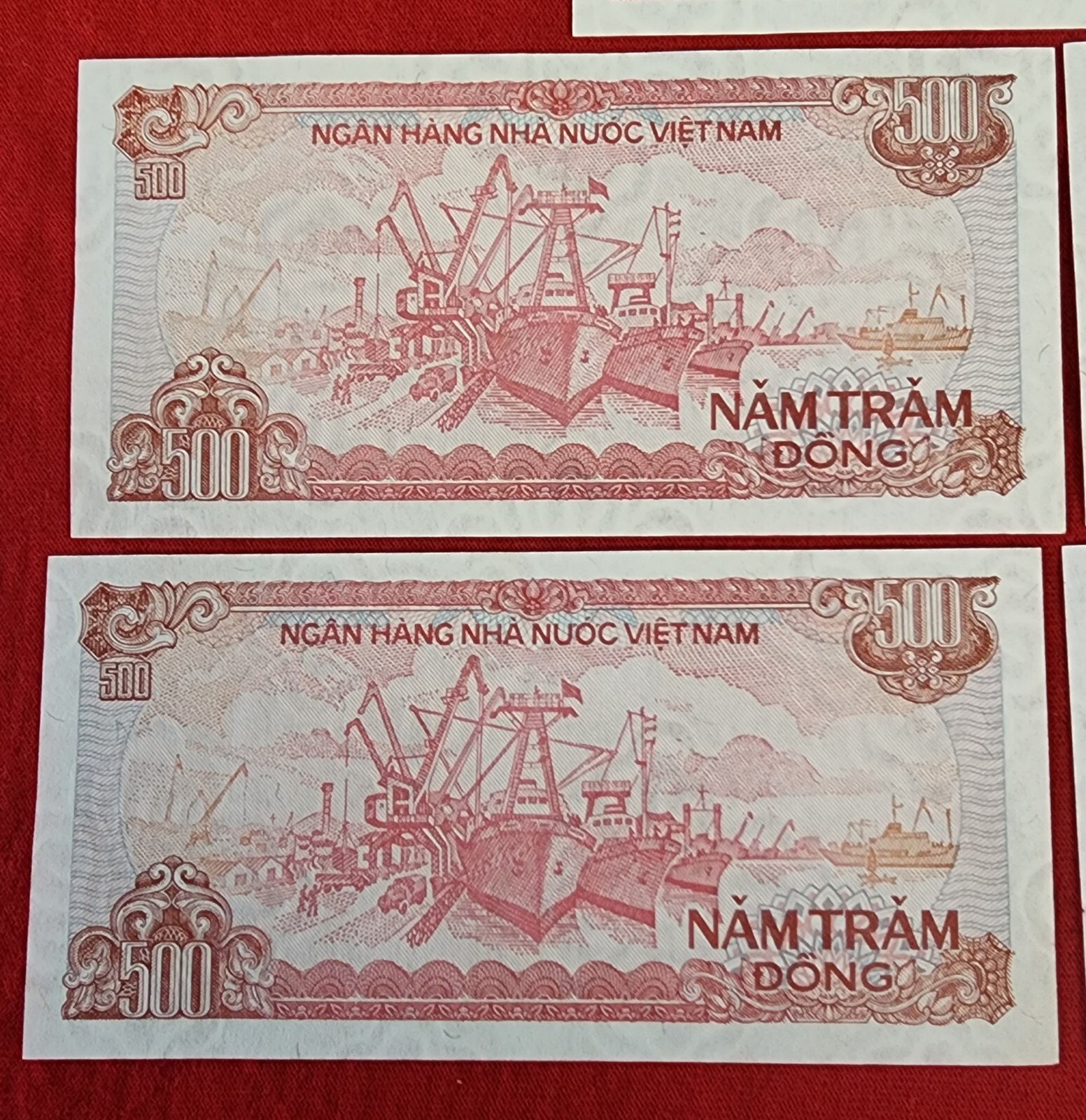 VIETNAM 500 DONG X 5 PCS ISSUED 1988 UNC Uncirculated Free SHIPPING