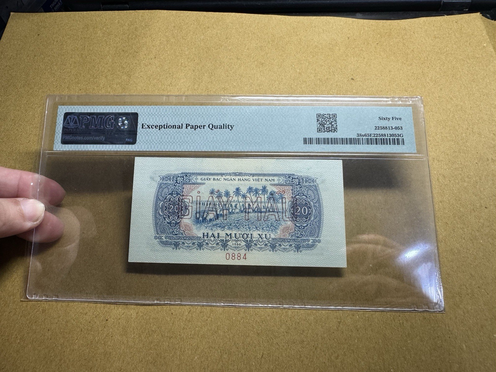 20 Xu Specimen P-38s PMG-65EPQ 1966 Viet Nam Banknotes_LDP Shop.