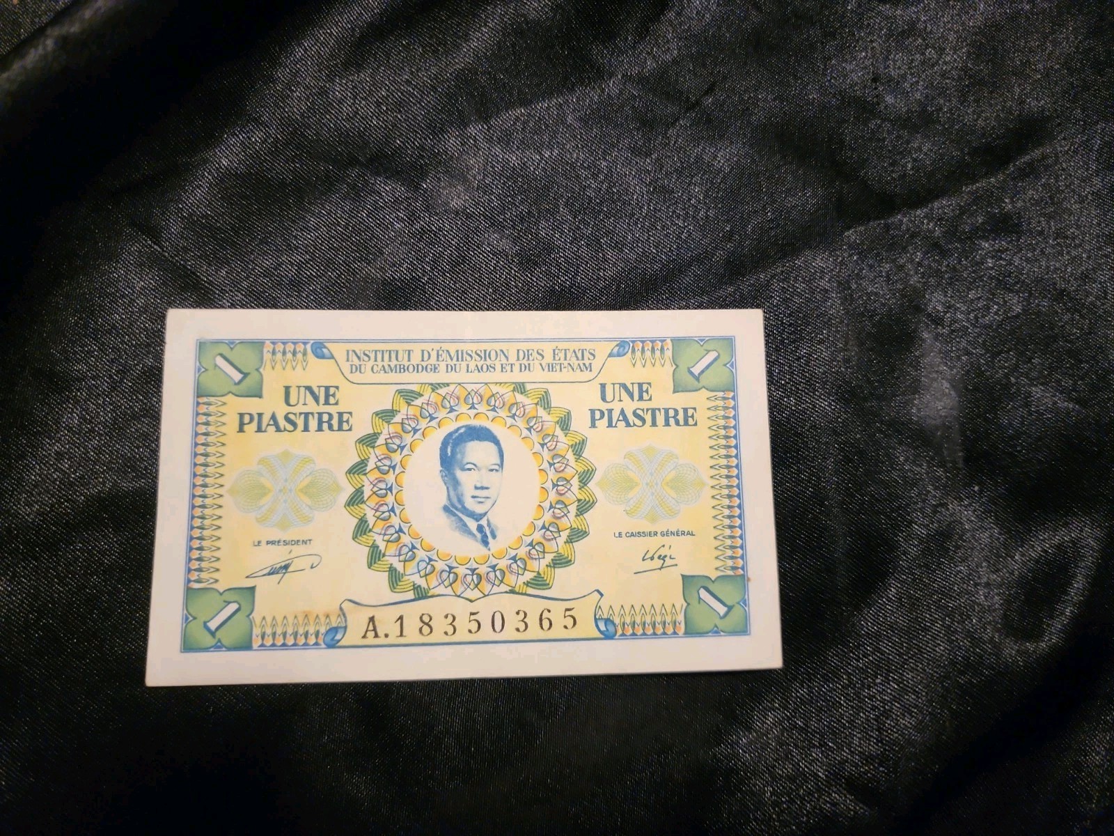 French Indochina lot of 1 piastre – 1953 – Vietnam, Cambodia, Laos, XF+ NICE