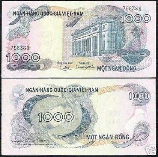 VIETNAM South 1000 DONG P-29 ND 1971 Central Bank Currency AUNC Vietnamese NOTE