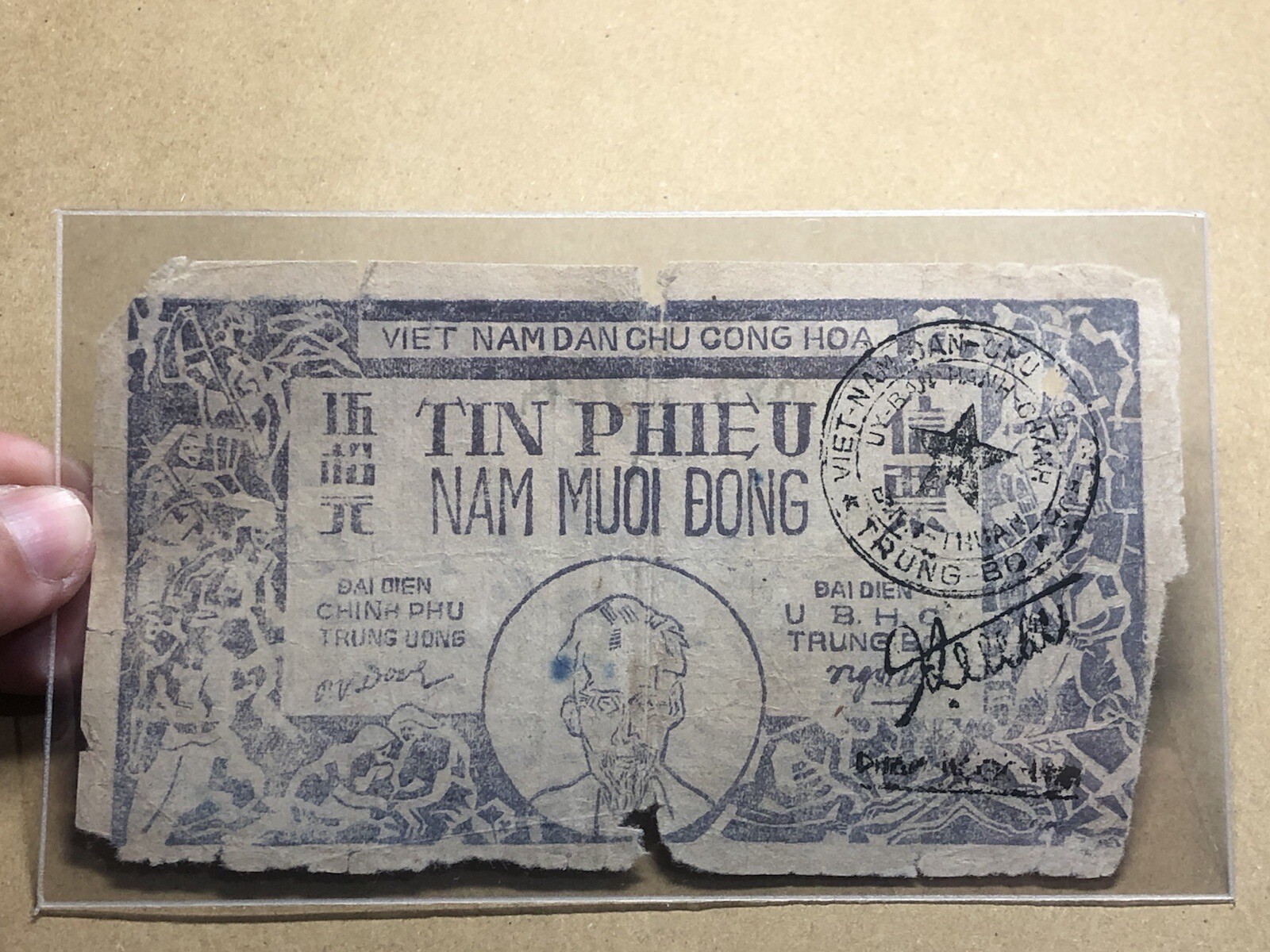 50 Dong Tín Phiếu Pick#50d Viet Nam Banknotes 1949-1950 Vintage Rare_LDP Shop.