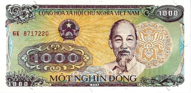 Vietnam 1988 Banknote 1000 Dong Pick 106a New UNC