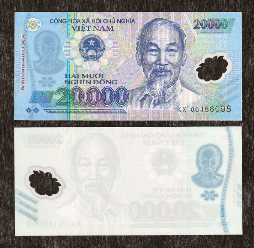 VIETNAM 20000 DONG P-120 2006 x 1 Pcs ERROR POLYMER UNC HO CHI MINH VND BANKNOTE