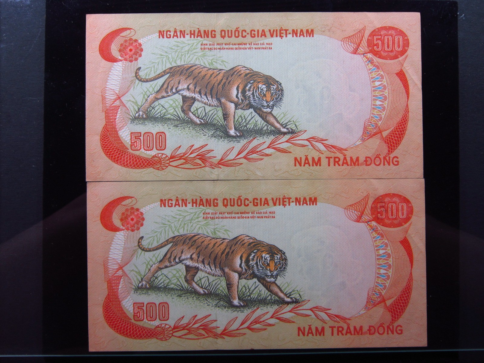 South Vietnam 500 Dong ND 1972 Sequential UNC P33 i4597 Tiger Việt Nam Money