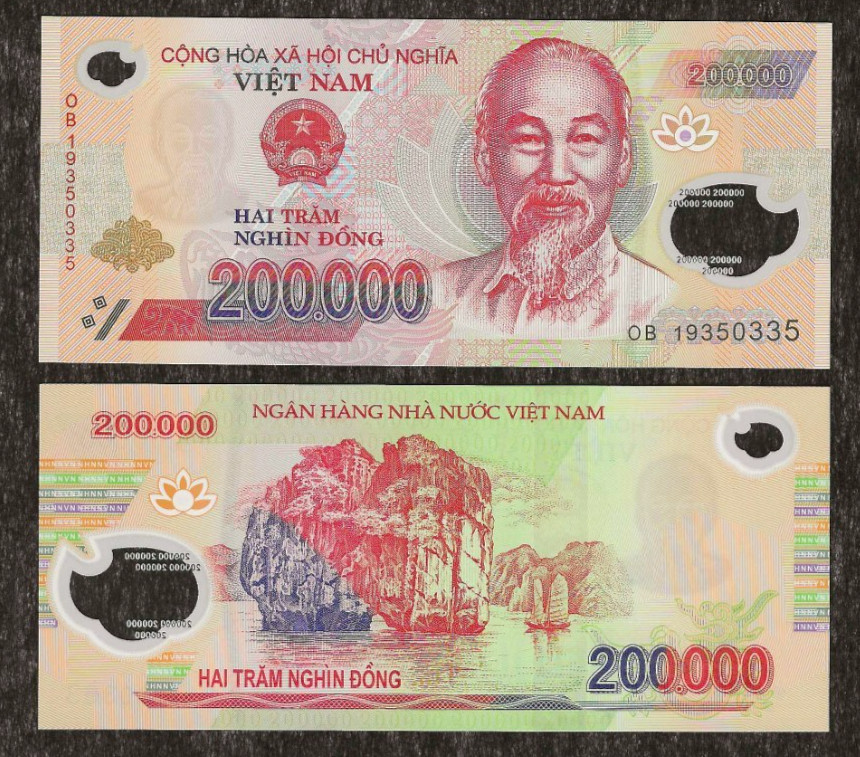 VIETNAM 200000 DONG P-123 2018 x 1 Pcs POLYMER HCM SHIP UNC Vietnamese BANK NOTE