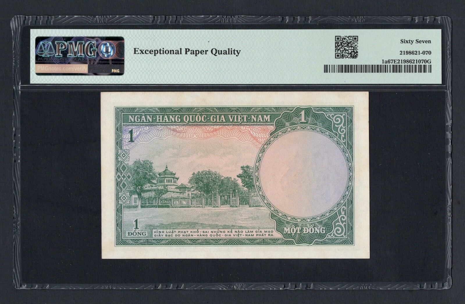 South Vietnam One Dong ND(1956) P1a Uncirculated Grade 67