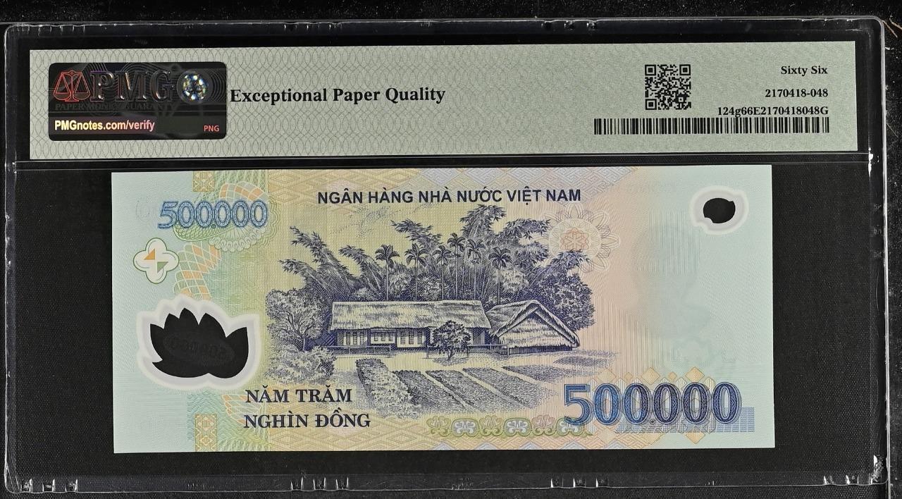 Vietnam P-124g 500,000 Dong 2010 Solid #6’s PMG 66 EPQ