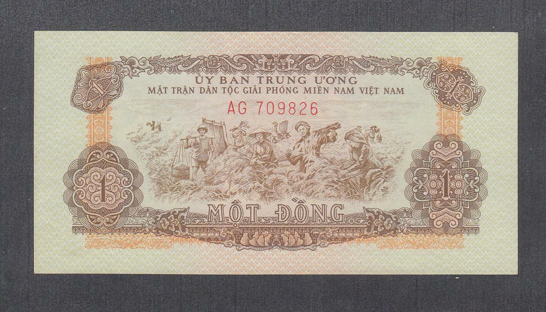 Vietnam South 1 Dong Banknotes P-R4 ND 1963 Gem UNC
