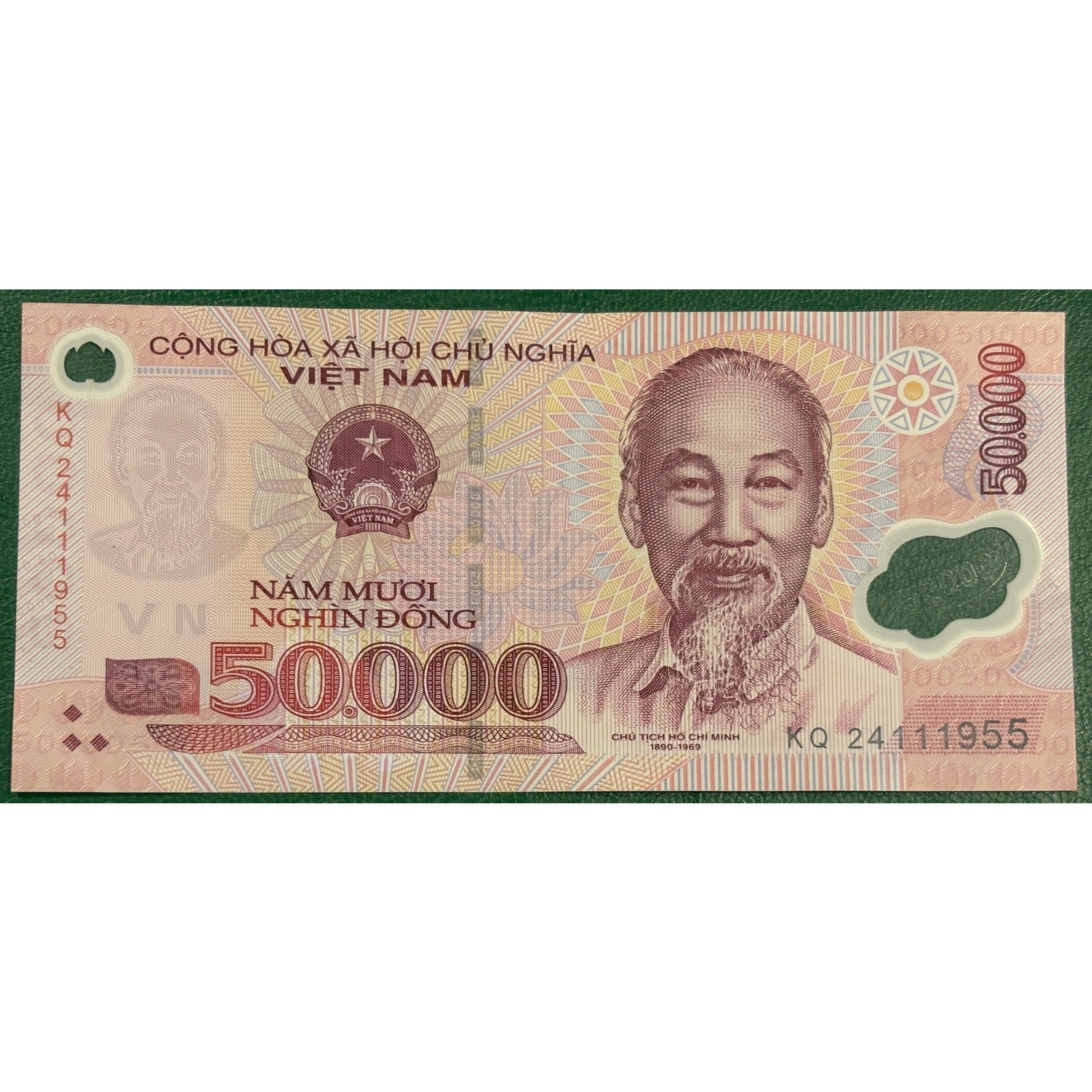 50,000 Vietnam Dong Circulated 50K VND Polymer Banknote Genuine 50000