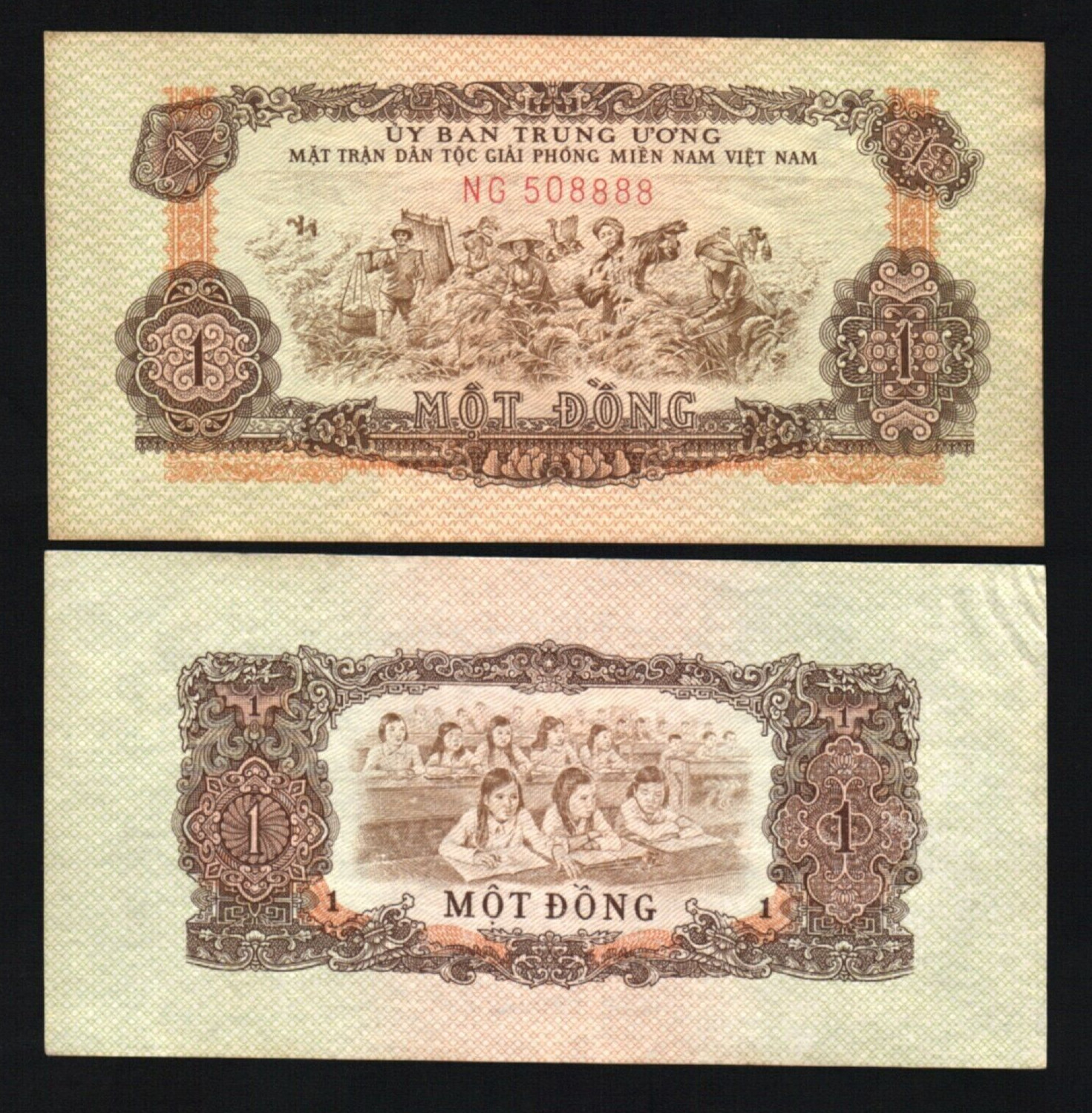 Vietnam South 1 DONG P-R4 1963 x 50 Pcs Lot AUNC Currency Vietnamese WAR NOTE