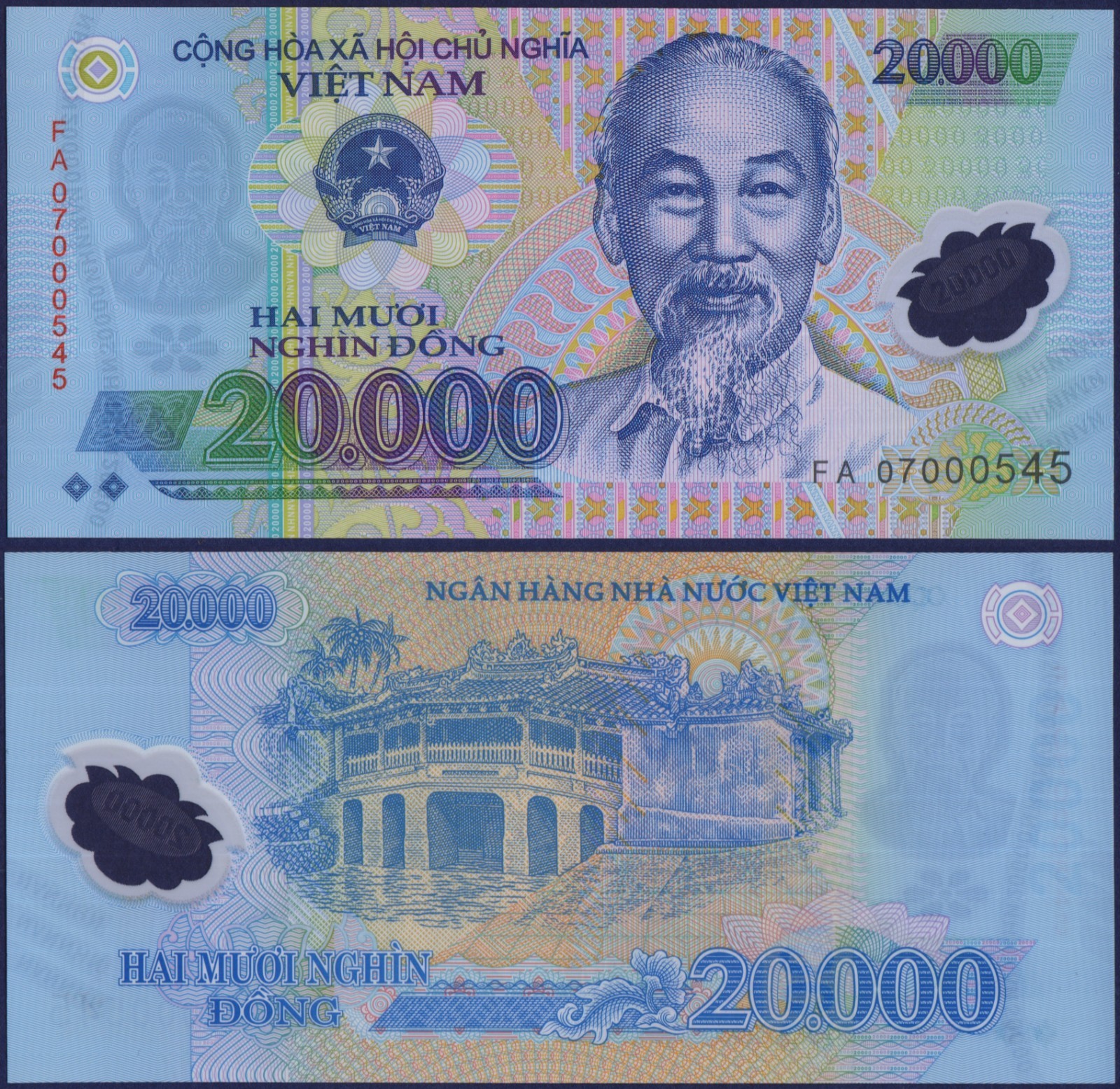VIETNAM – P120b – 20000 Dong – POLYMER – 2007 – Perfect UNC