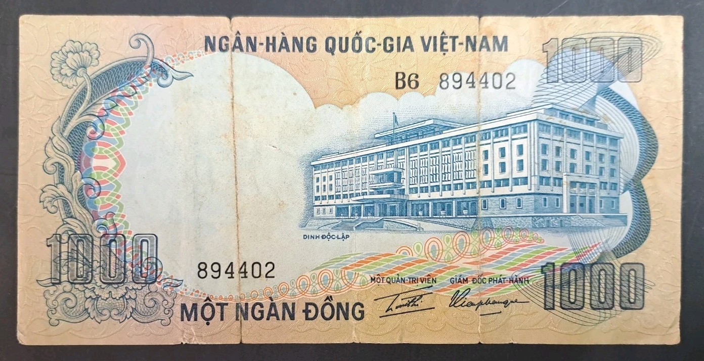 (1972) Vietnam, South 1000 Ðong P34, B6-894402.