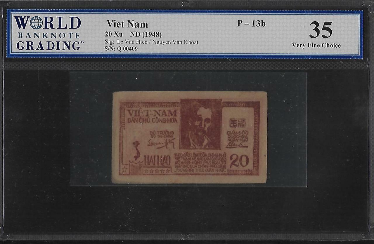 Vietnam P-13b 20 Xu 1948 WBG 35