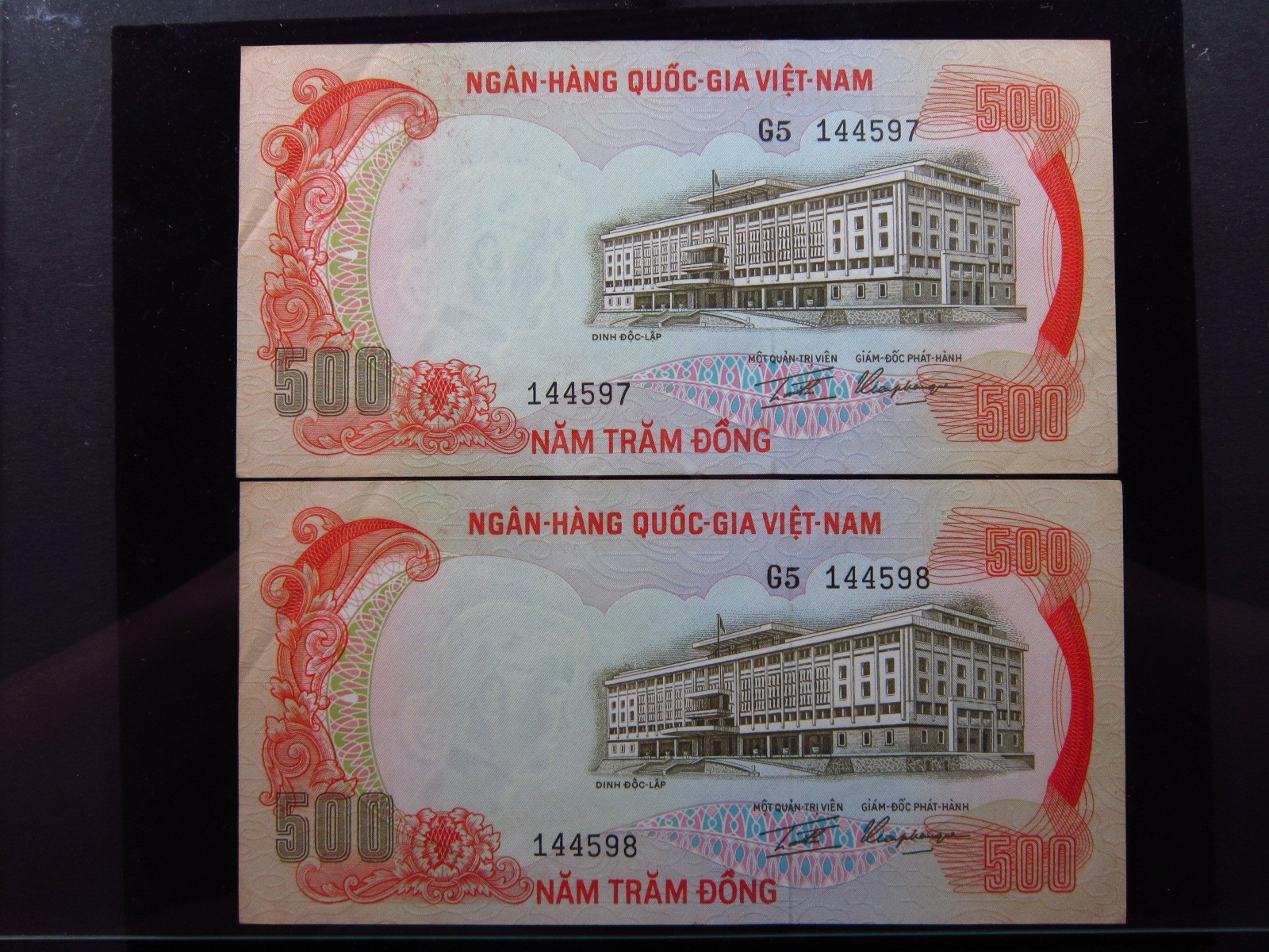 South Vietnam 500 Dong ND 1972 Sequential UNC P33 i4597 Tiger Việt Nam Money
