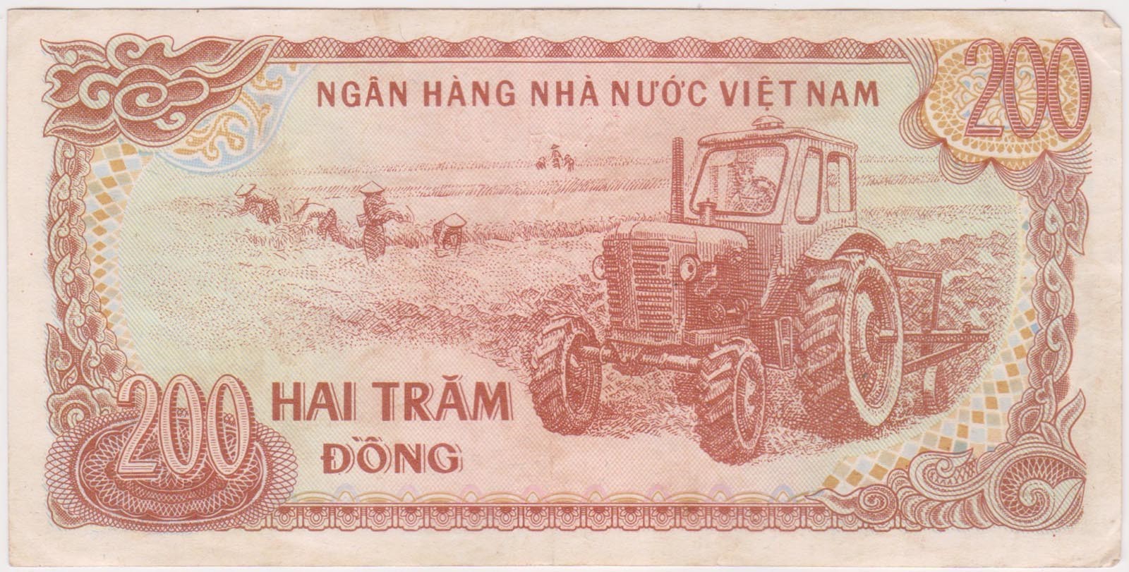 (N89-83) 1987 Vietnam 200 Dong bank note (CH)