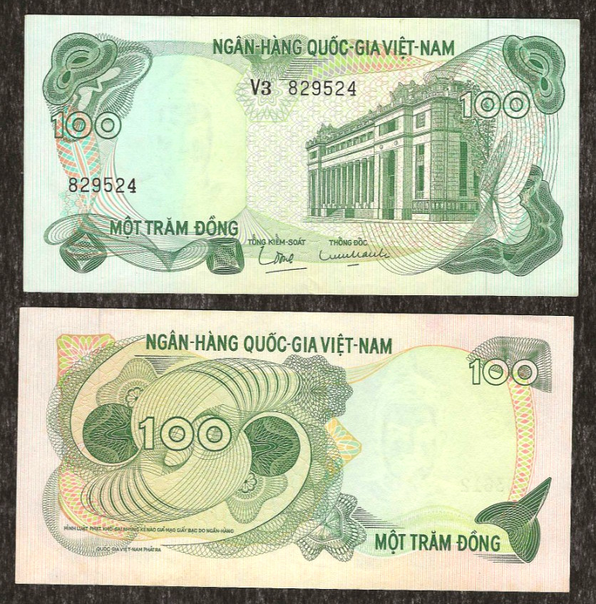 Vietnam SOUTH 100 DONG P-26 ND 1970 Vietnamese World Currency UNC BANK NOTE