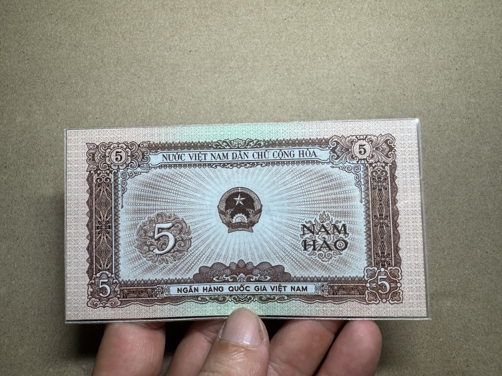 5 Hao 1958 P-70a UNC Viet Nam Banknotes Rare_LDP Shop.
