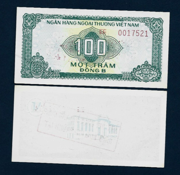 Vietnam 100 DONG P FX-5 1987 EE Prefix Replacement FEC VIETNAMESE UNC BILL NOTE