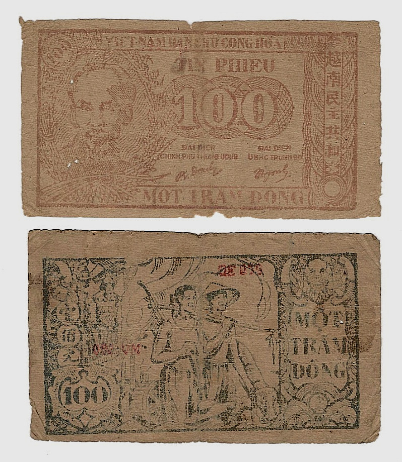 VIETNAM 100 DONG P-53b 1950 x 1 Pcs EXTRA RARE Peacock INDOCHINA WAR CREDIT NOTE