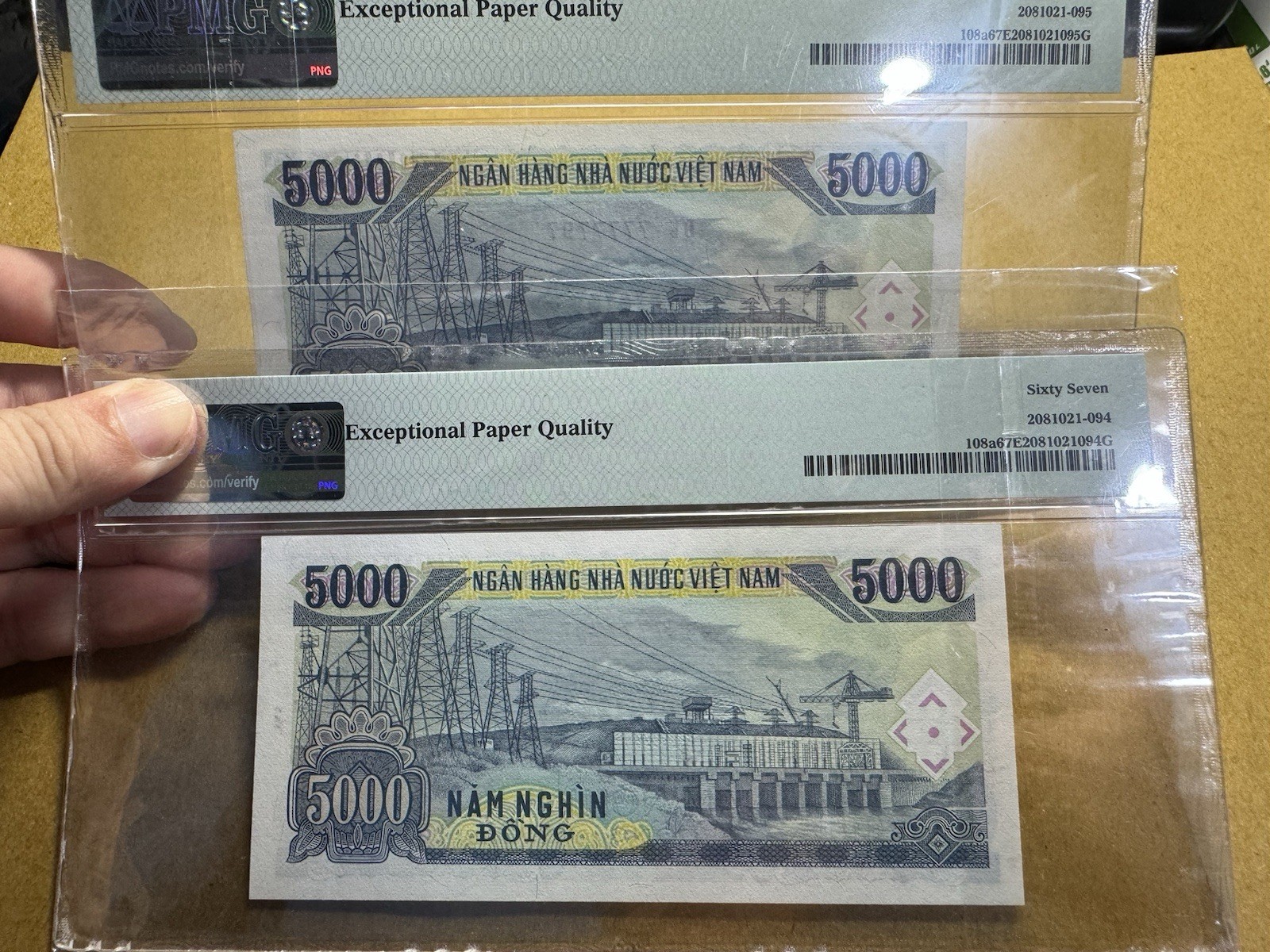 Duplicate Serie Number Error 5000 Đồng 1991 PMG-67 Superb Gem UNC Rare_LDP Shop.