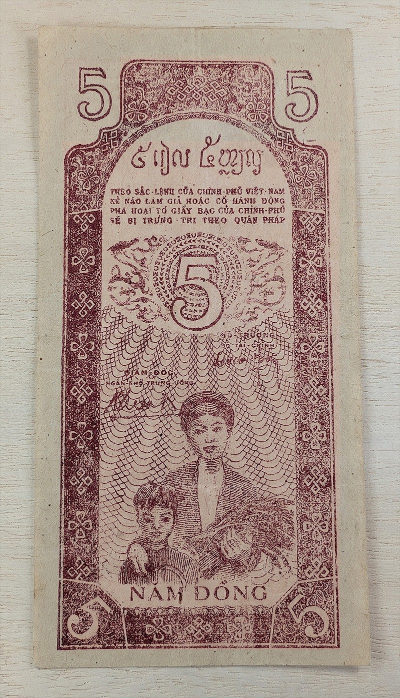 Vietnam ND (1947) Ho Chi Minh banknote Scarce variety Free Shipping