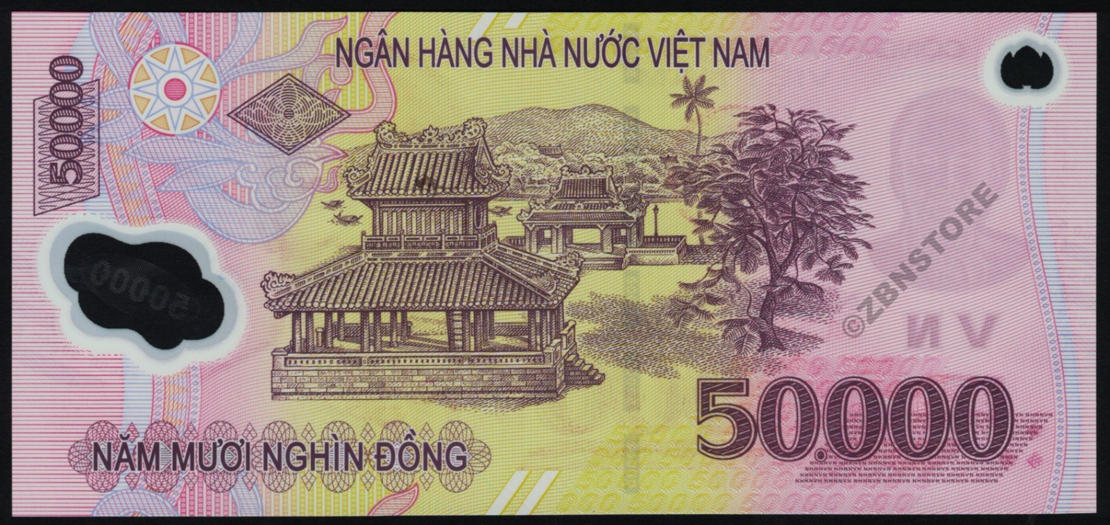 10 x 5 Billion Zimbabwe Dollars + 1 x 50,000 Vietnam Dong Banknotes VND Currency