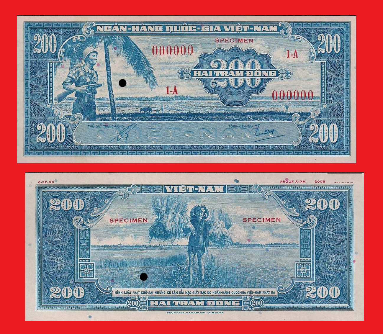 vietnam south 200 dong 1956 blue – Copy