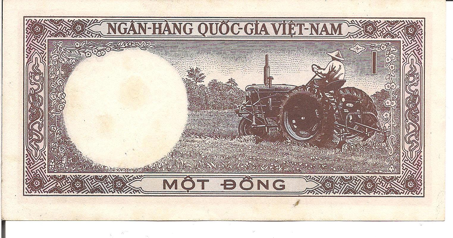 VIET NAM SOUTH, 1 DONG,P#15a, ND(1964), aUNC