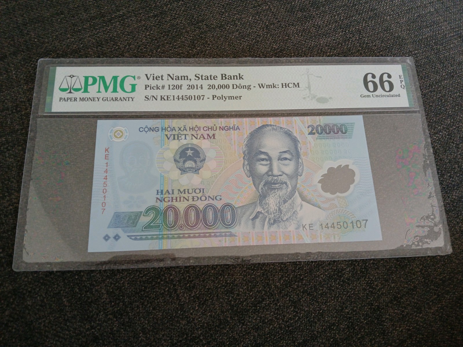 Vietnam / Viet Nam 2014 20,000 Dong / 20000 Dong Pick # 120f / P-120f PMG 66 EPQ