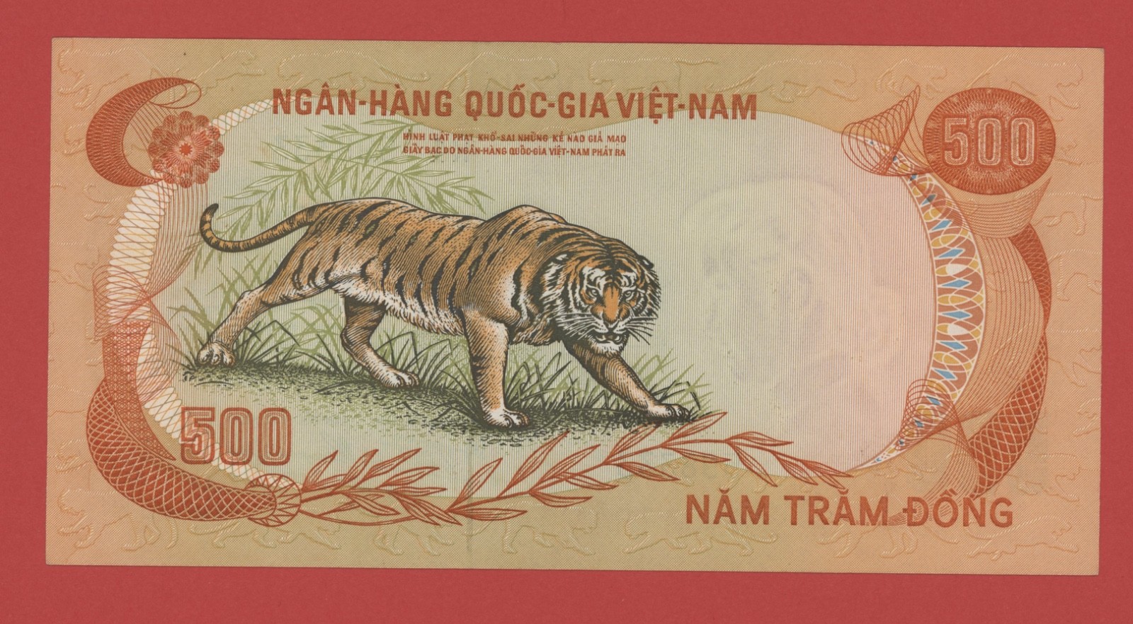 SOUTH VIET NAM 500 DONG ( 1972 ) PICK # 33 UNC LESS.
