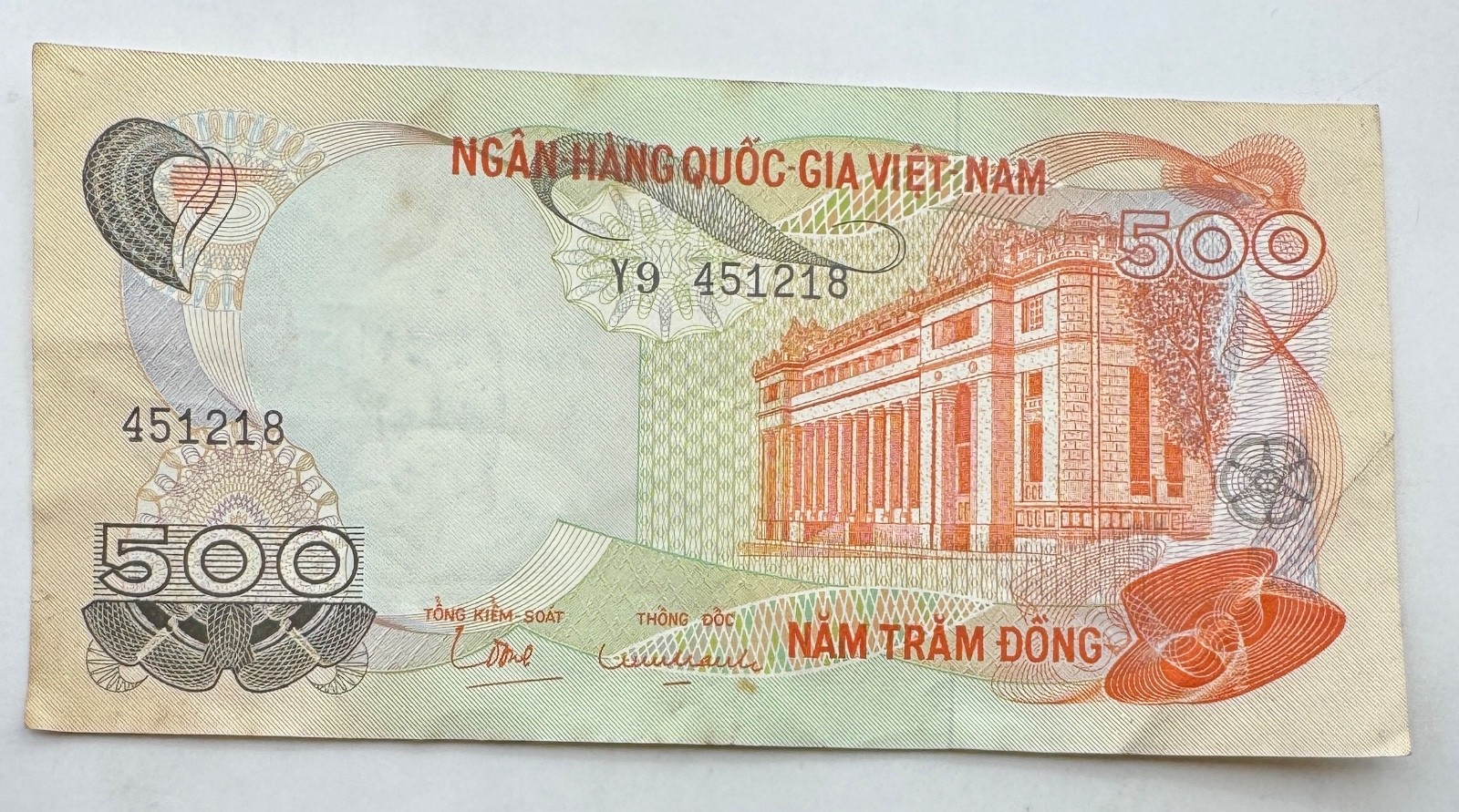 1970 Viet Nam 500 Dong Note – Viet Nam – Cong – Hoa – Free Shipping