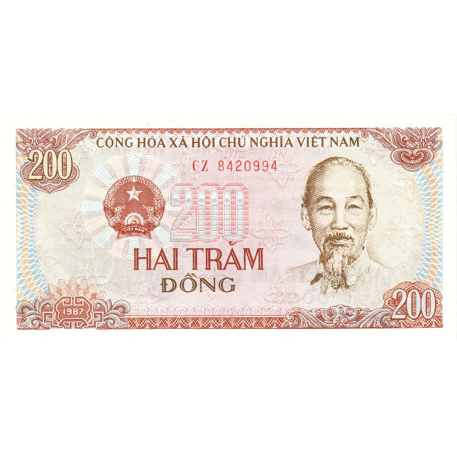 [#248136] Vietnam, 200 Dng, 1987, KM:100a, UNC