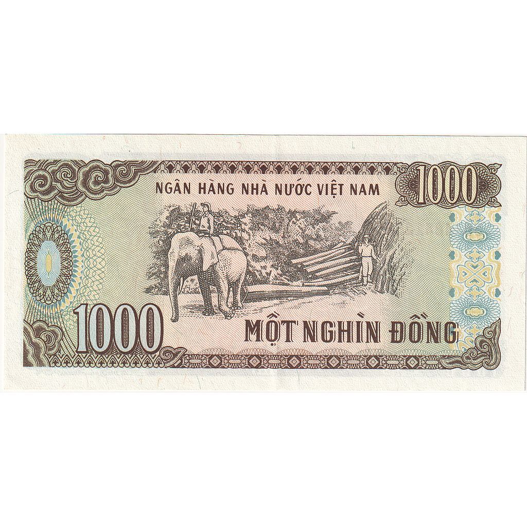 [#393631] Vietnam, 1000 Dng, 1988-1991, 1988, KM:106a, UNC
