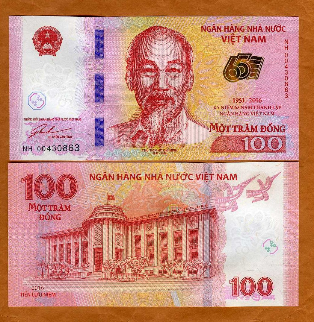 Vietnam, 100 dong, 2016 P-125, UNC Commemorative