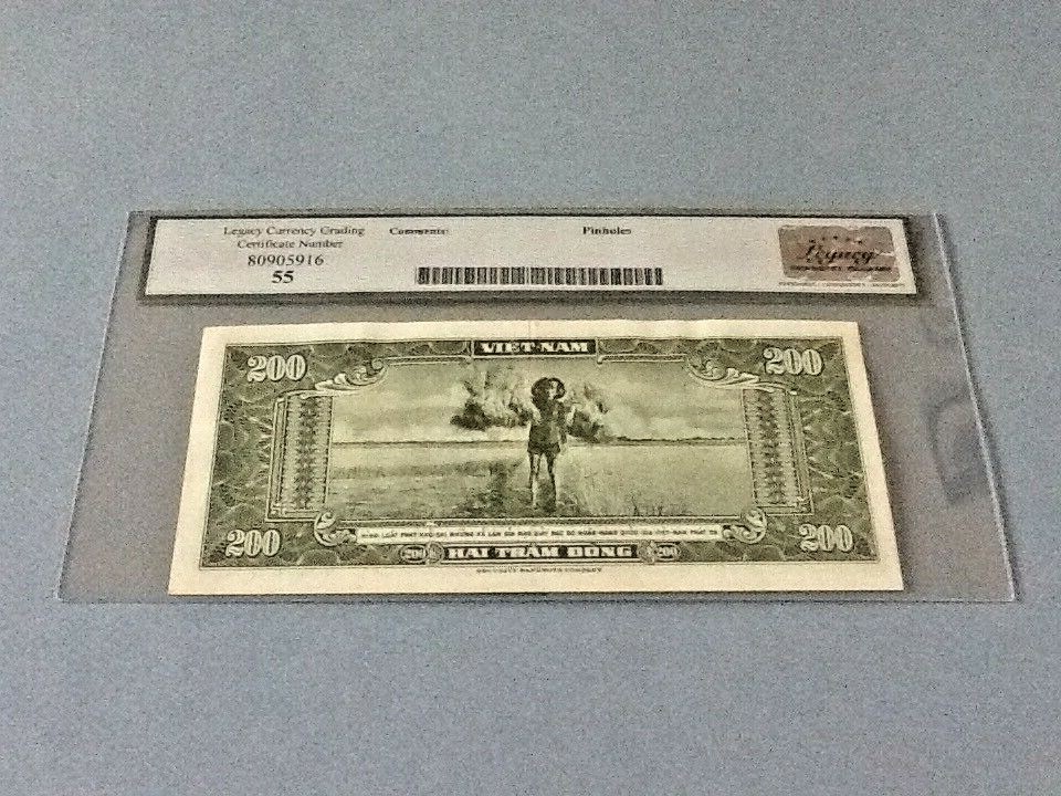 South Vietnam 200 Dong P-14a ND(1955) Legacy 55 *Pinholes*