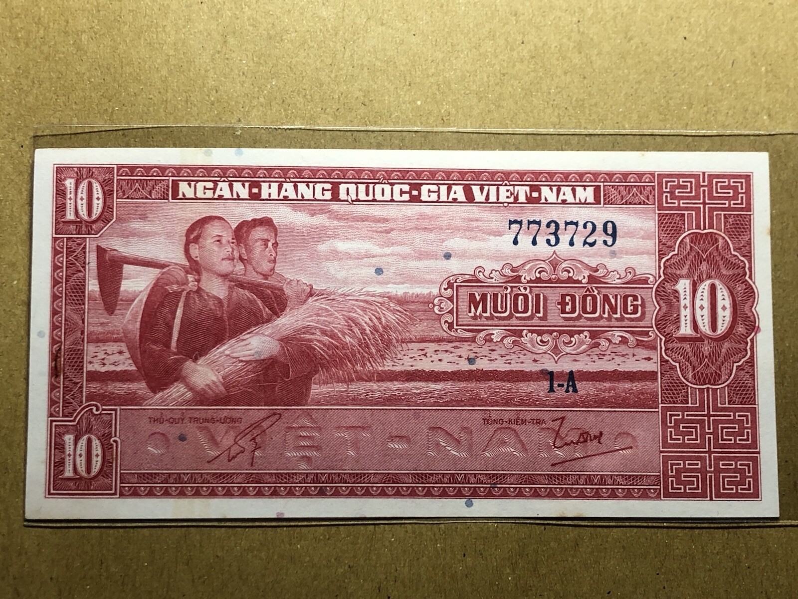 AA = A1 Block 10 Dong 1962 GEM UNC Viet Nam Banknotes Vintage Rare_LDP Shop.