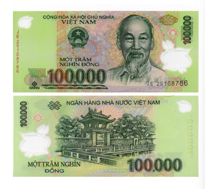 2025 Vietnam 100000 Dong POLYMER P-122 NEW UNC Banknote