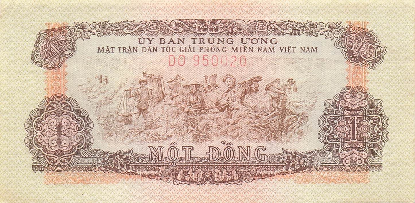 Viet Nam / Transitional 1 Dong ND. 1975 Series DO Uncirculated Banknotes Del