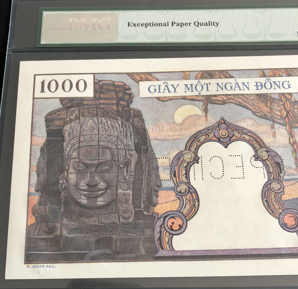 ND-1948-$1000 PIASTRES-Pick 84s-SPECIMEN-PMG67 EPQ-FRENCH INDOCHINA BANQUE-GEM N