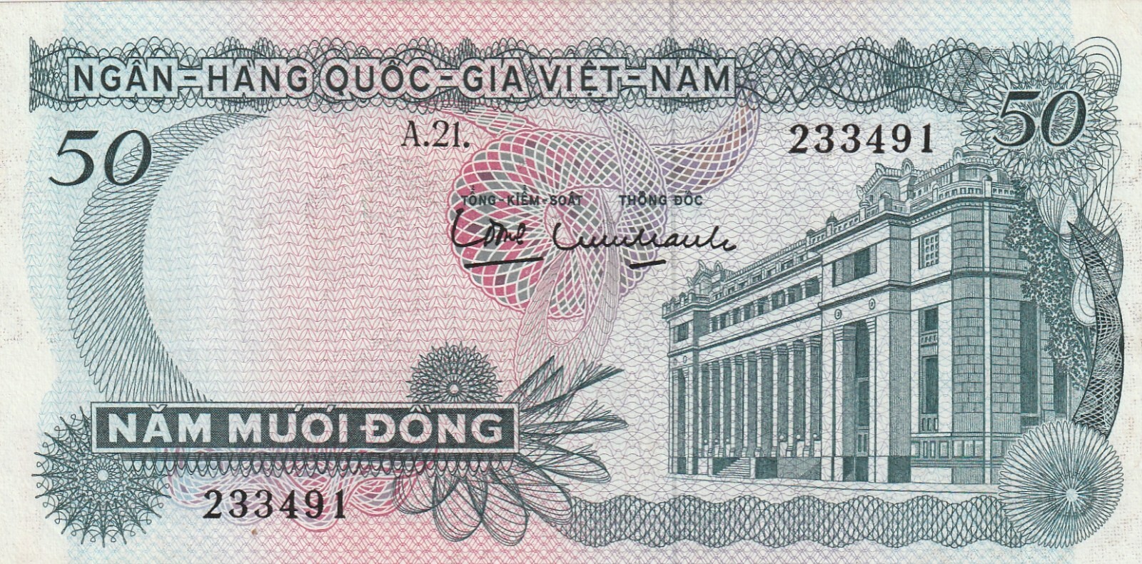 Vietnam 1969 50 Dong Uncirculated Banknote Pick 25a Bargain Bin