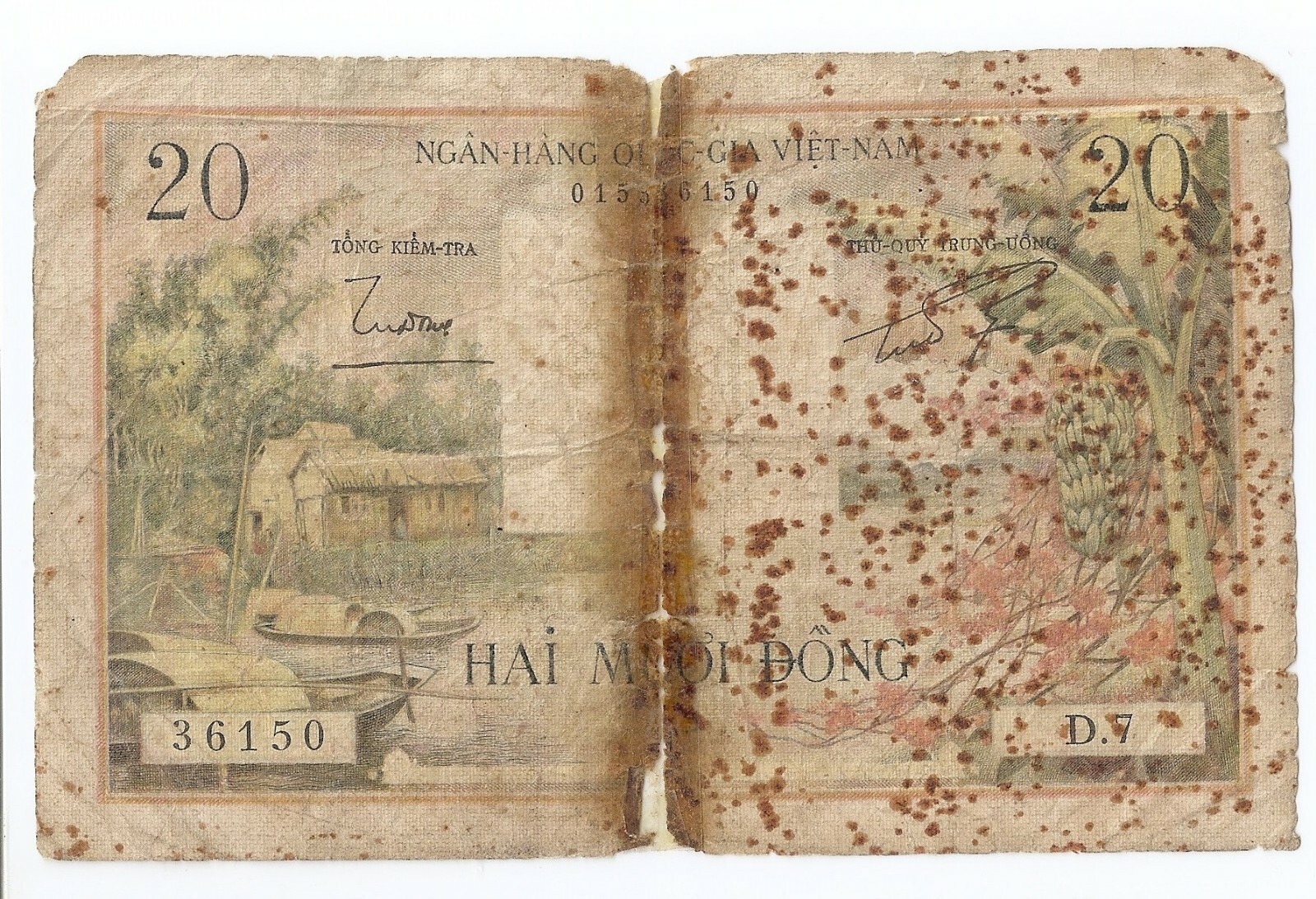 South Vietnam 20 dong ND (1956)