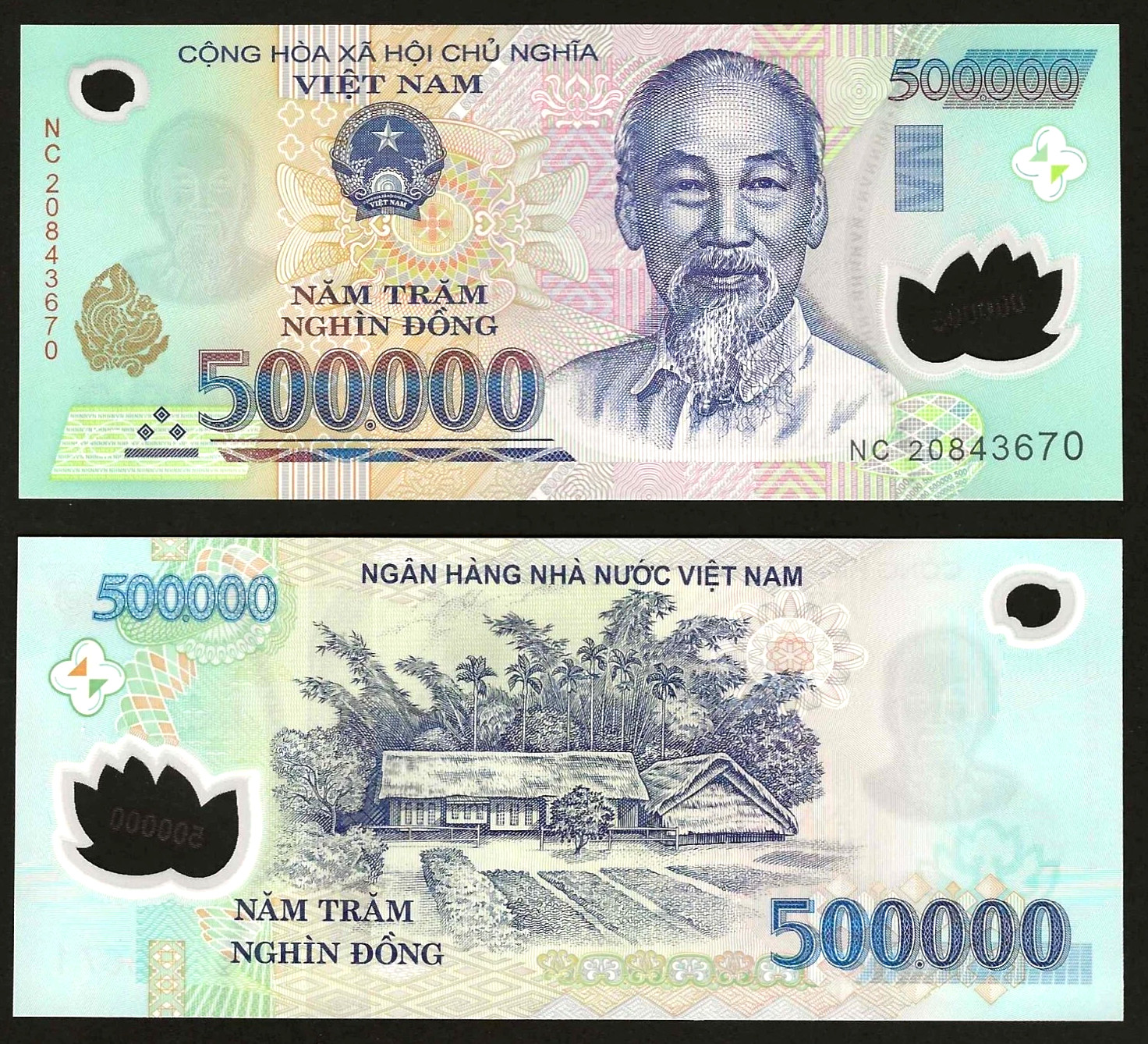 Vietnam 500000 DONG P-124 2020 UNC Half Million POLYMER 500,000 Vietnamese NOTE