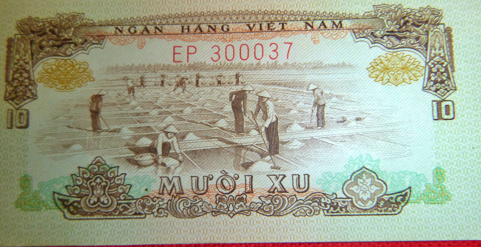 VIET CONG – BANK NOTE – 3 000 37 – 1964 – 10 XU – NLF – VC – Vietnam War – C.390